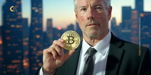 Michael Saylor with bitcoin